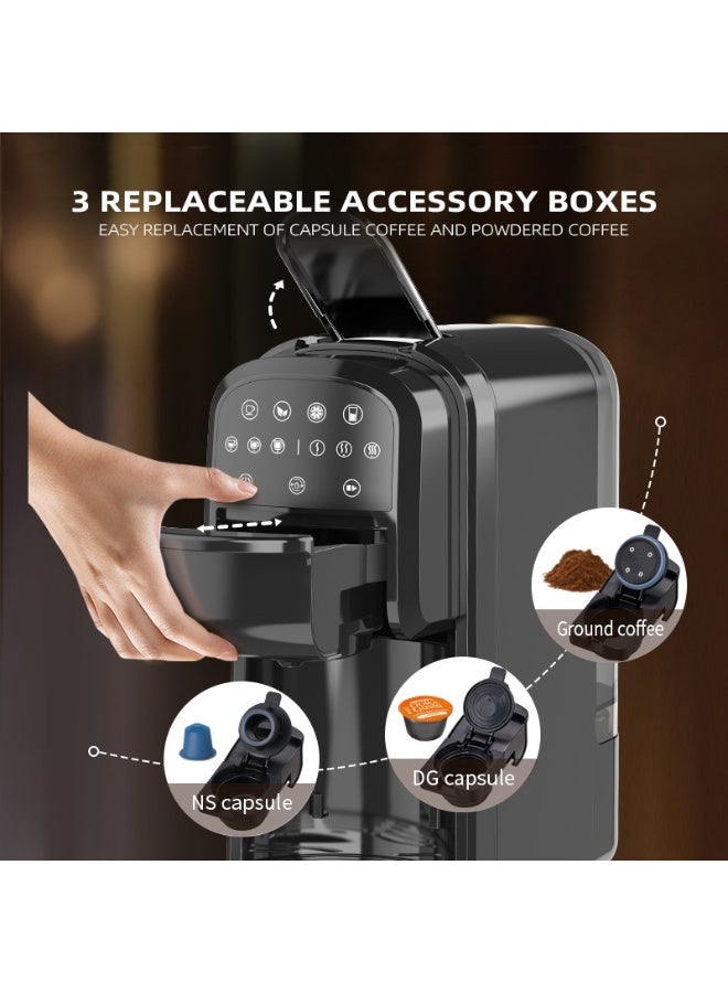 سوكاني ماكينة تحضير قهوة إسبريسو 3 في 1 متعددة الكبسولات 700 ml 1400 W أسود - Image 4